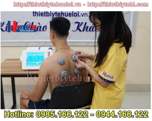 Máy xung kích trị liệu kết hợp điện xung và giác hơi