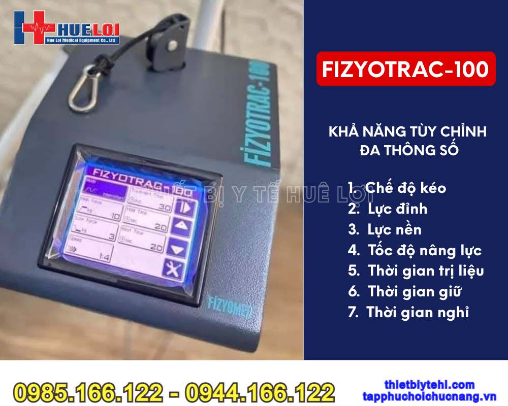 Đầu máy kéo giãn cột sống FIZYOTRAC-100